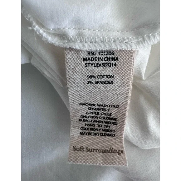 Soft Surroundings Blouse  White Women's 2X Long Sleeve Tunic Peasant Boho - Picture 6 of 10